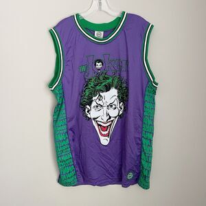 Vintage The Joker Jersey Mens Size XXL DC Comics Purple Green Basketball Tank